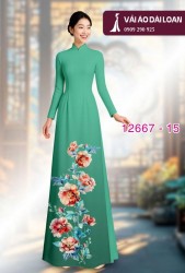 Vải áo dài hoa in 3D