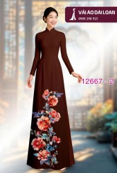 Vải áo dài hoa in 3D