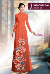 Vải áo dài hoa in 3D