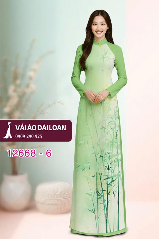 Vải áo dài cành trúc in 3D