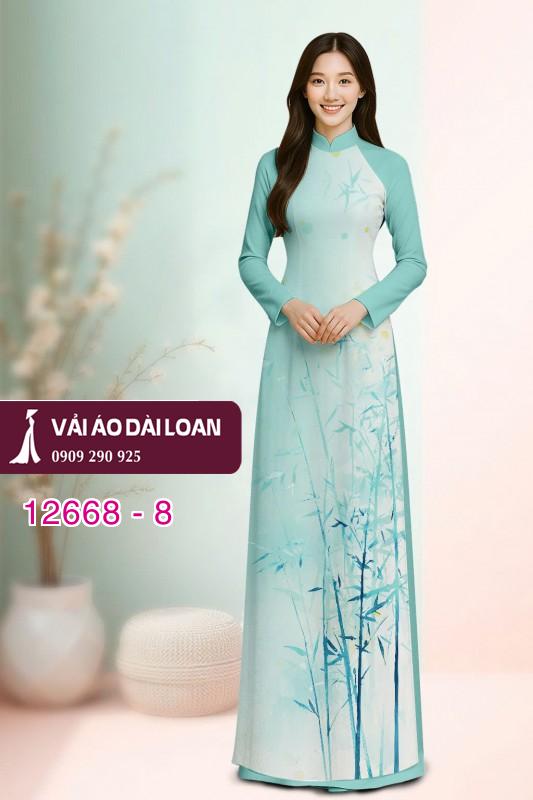 Vải áo dài cành trúc in 3D