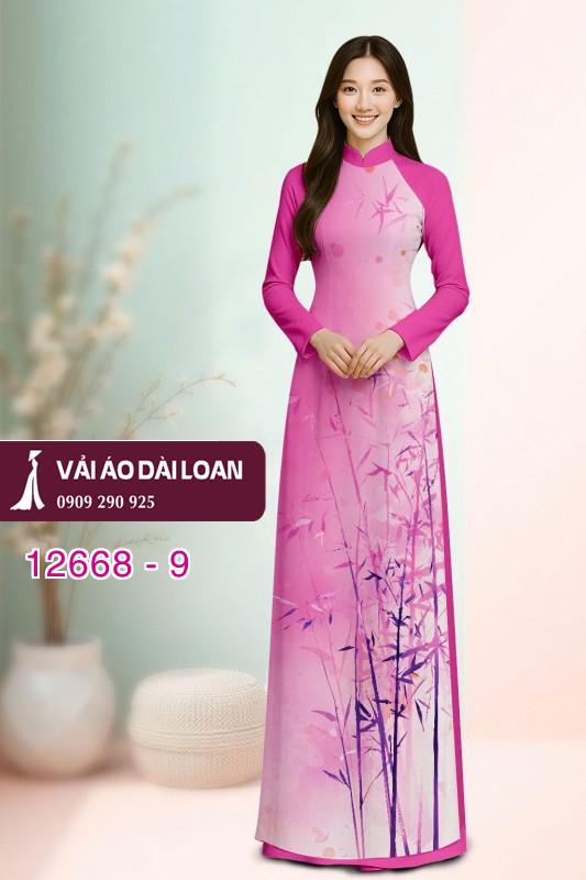 Vải áo dài cành trúc in 3D