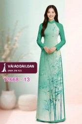 Vải áo dài cành trúc in 3D