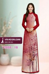 Vải áo dài cành trúc in 3D