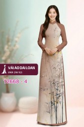 Vải áo dài cành trúc in 3D