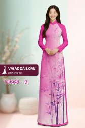 Vải áo dài cành trúc in 3D