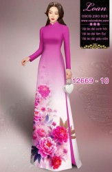 Vải áo dài hoa in 3D