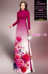 Vải áo dài hoa in 3D