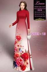 Vải áo dài hoa in 3D