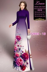 Vải áo dài hoa in 3D