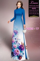 Vải áo dài hoa in 3D