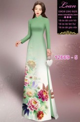 Vải áo dài hoa in 3D