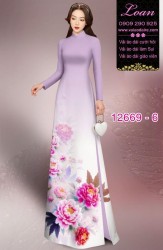 Vải áo dài hoa in 3D