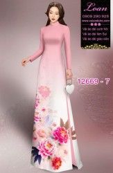 Vải áo dài hoa in 3D