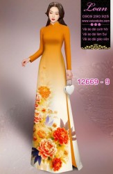 Vải áo dài hoa in 3D