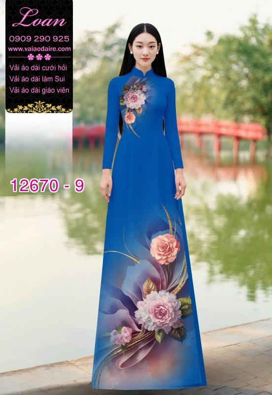 Vải áo dài hoa in 3D