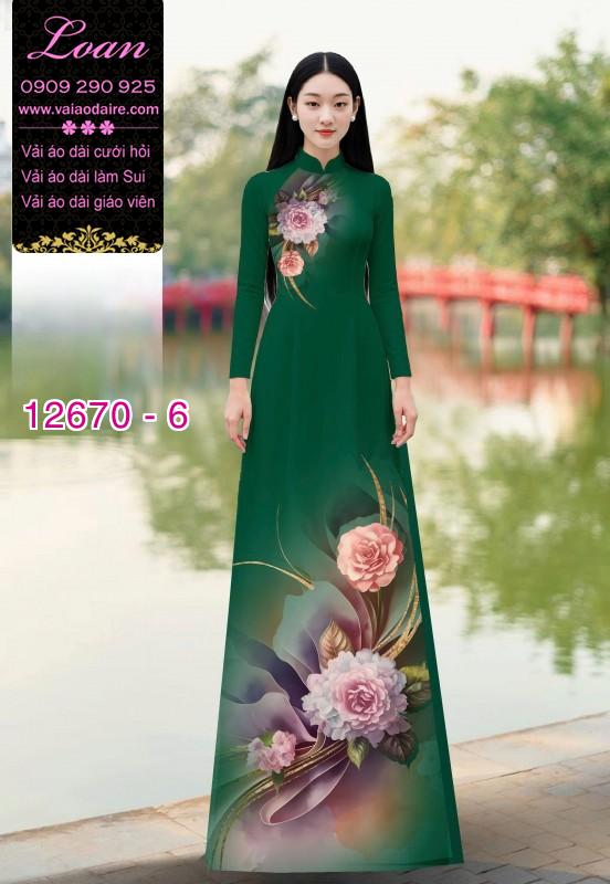 Vải áo dài hoa in 3D