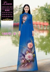 Vải áo dài hoa in 3D