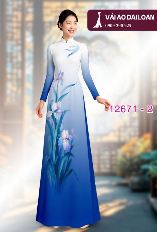 Vải áo dài hoa in 3D