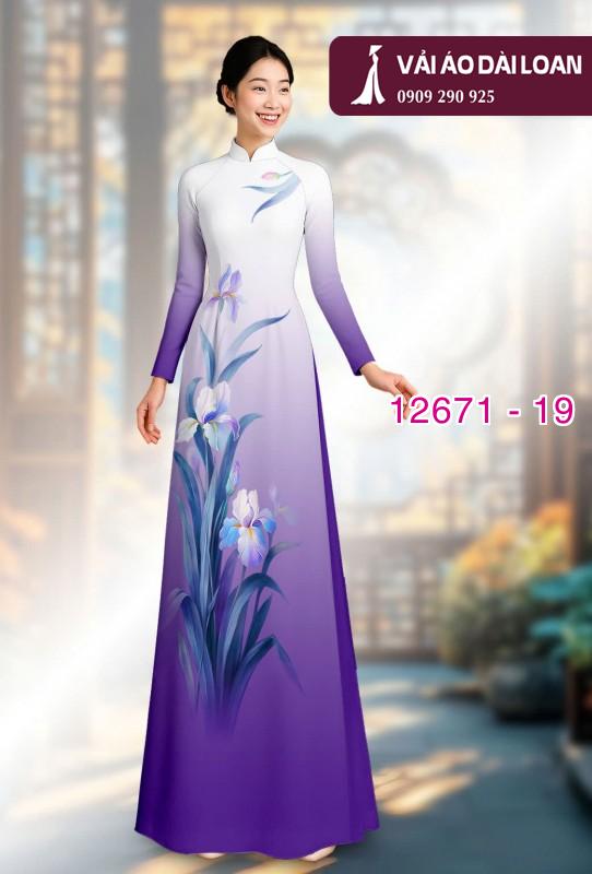 Vải áo dài hoa in 3D