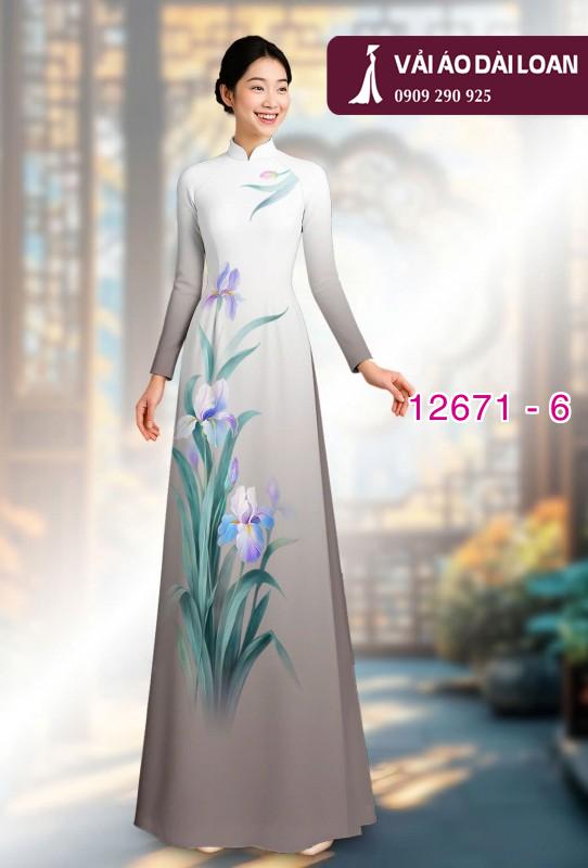 Vải áo dài hoa in 3D