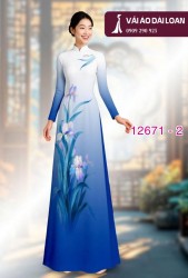 Vải áo dài hoa in 3D