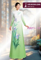 Vải áo dài hoa in 3D