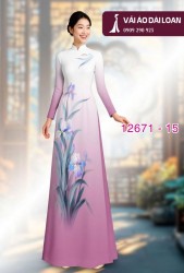 Vải áo dài hoa in 3D