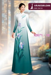 Vải áo dài hoa in 3D