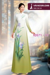 Vải áo dài hoa in 3D