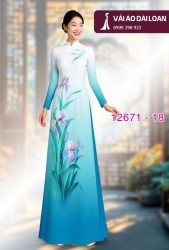 Vải áo dài hoa in 3D