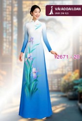 Vải áo dài hoa in 3D