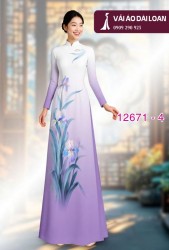 Vải áo dài hoa in 3D