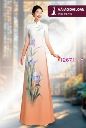 Vải áo dài hoa in 3D