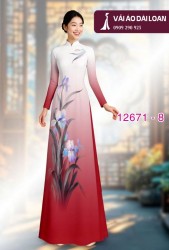 Vải áo dài hoa in 3D