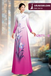 Vải áo dài hoa in 3D