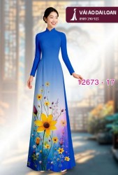 Vải áo dài hoa in 3D