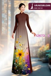 Vải áo dài hoa in 3D