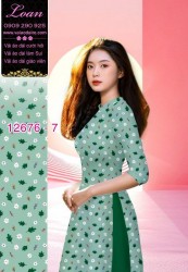 Vải áo dài hoa nhí in 3D