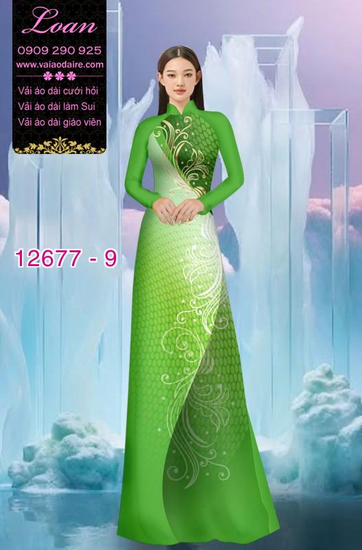 Vải áo dài họa tiết uốn lượn