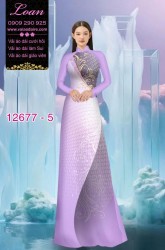 Vải áo dài họa tiết uốn lượn