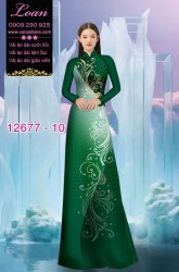 Vải áo dài họa tiết uốn lượn