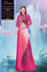 Vải áo dài họa tiết uốn lượn