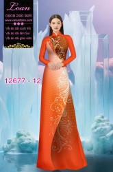 Vải áo dài họa tiết uốn lượn