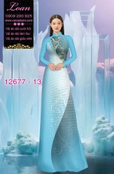 Vải áo dài họa tiết uốn lượn