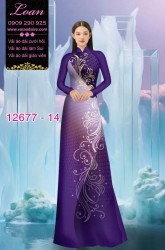 Vải áo dài họa tiết uốn lượn