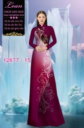 Vải áo dài họa tiết uốn lượn