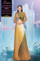 Vải áo dài họa tiết uốn lượn