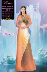 Vải áo dài họa tiết uốn lượn