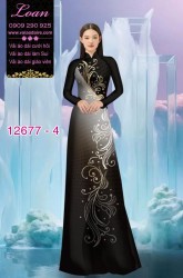 Vải áo dài họa tiết uốn lượn